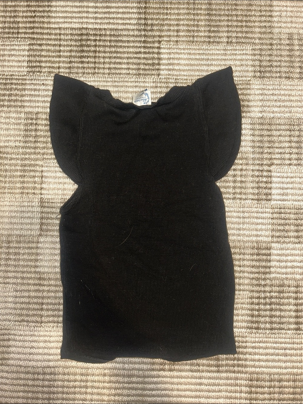 Blue Rain by Francesca’s Black Flutter-Sleeve Knit Top - Picture 3 of 3